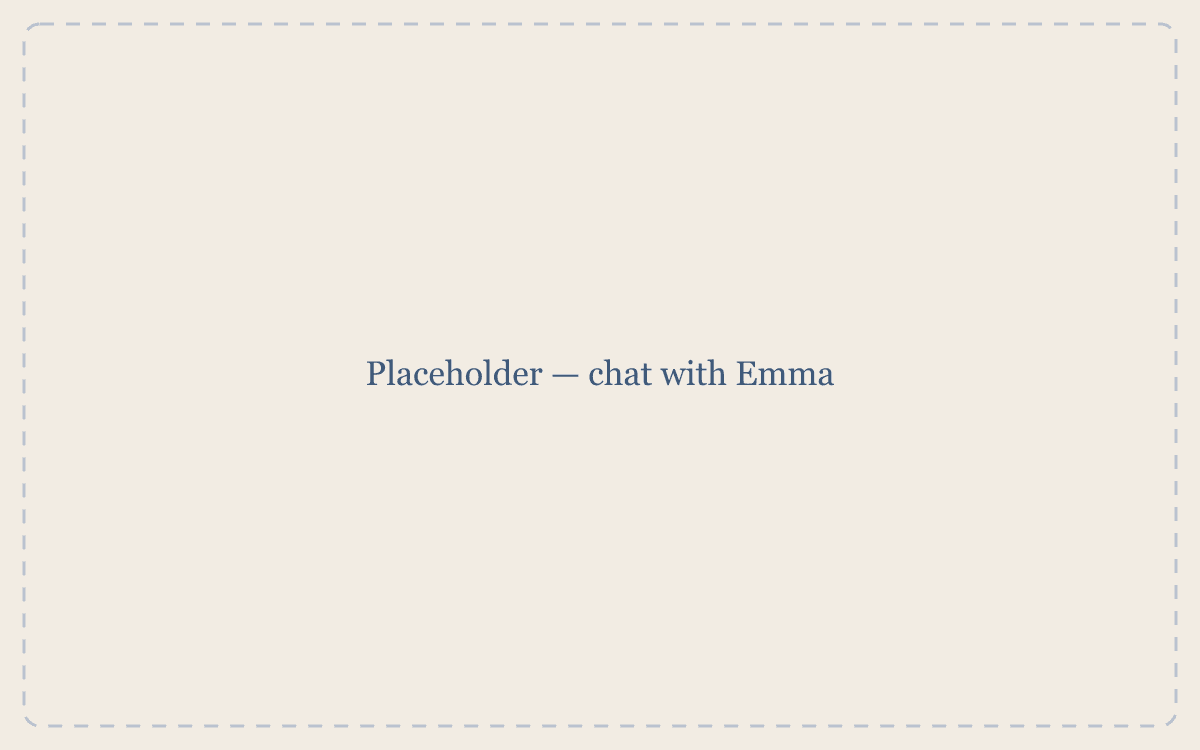 Placeholder — chat with Emma